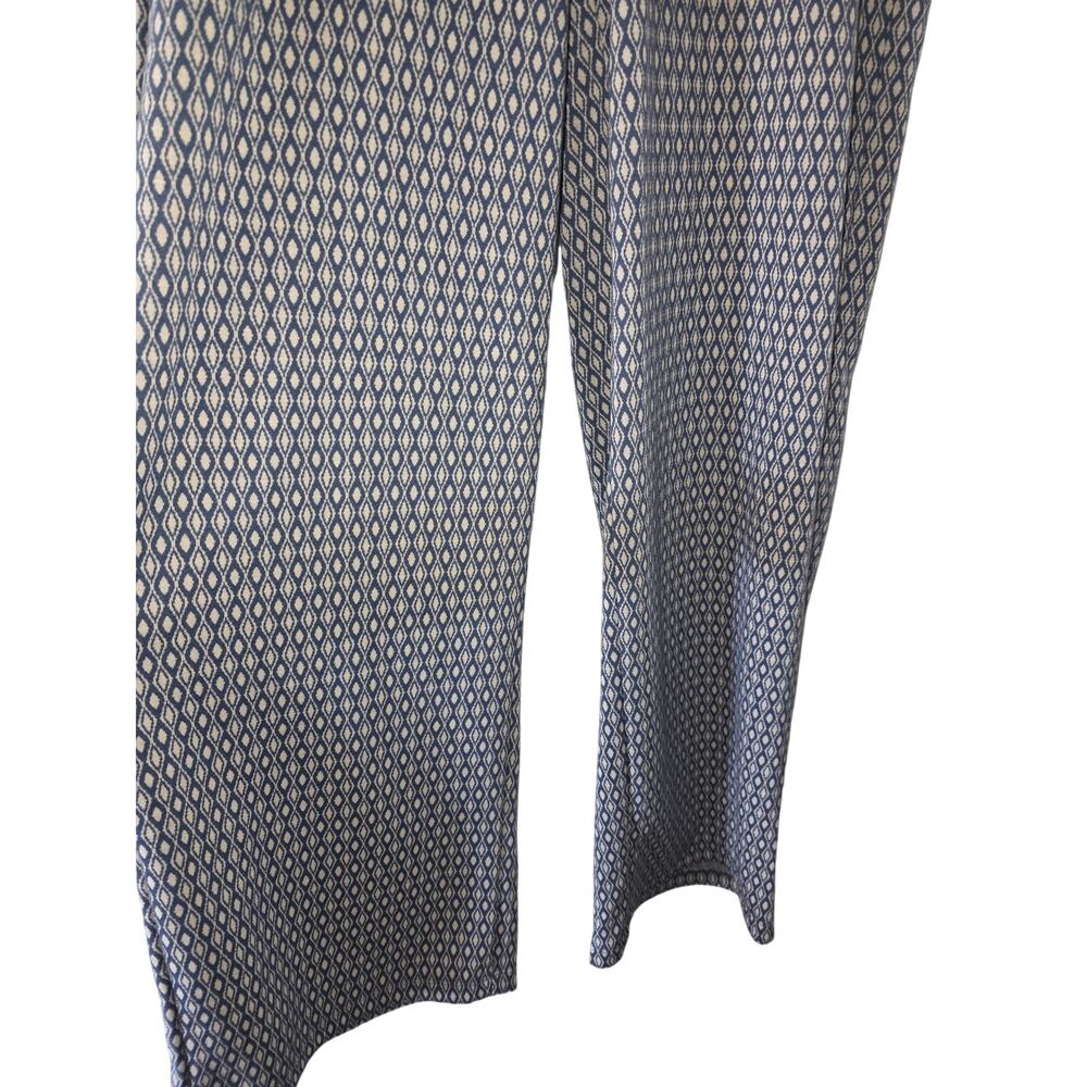 Max Studio Geometric Blue Patterned Wide Leg Pant… - image 4